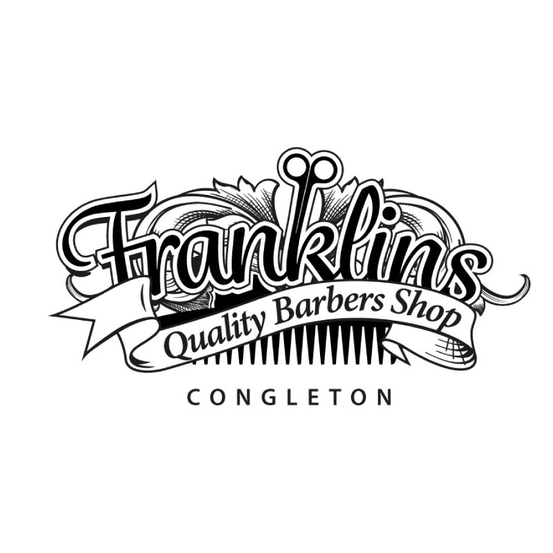 Franklins Barbers Logo design by Liquidigloo, a specialist logo desgn company lead by creative designer Rob Griffiths in Congleton and Cheshire