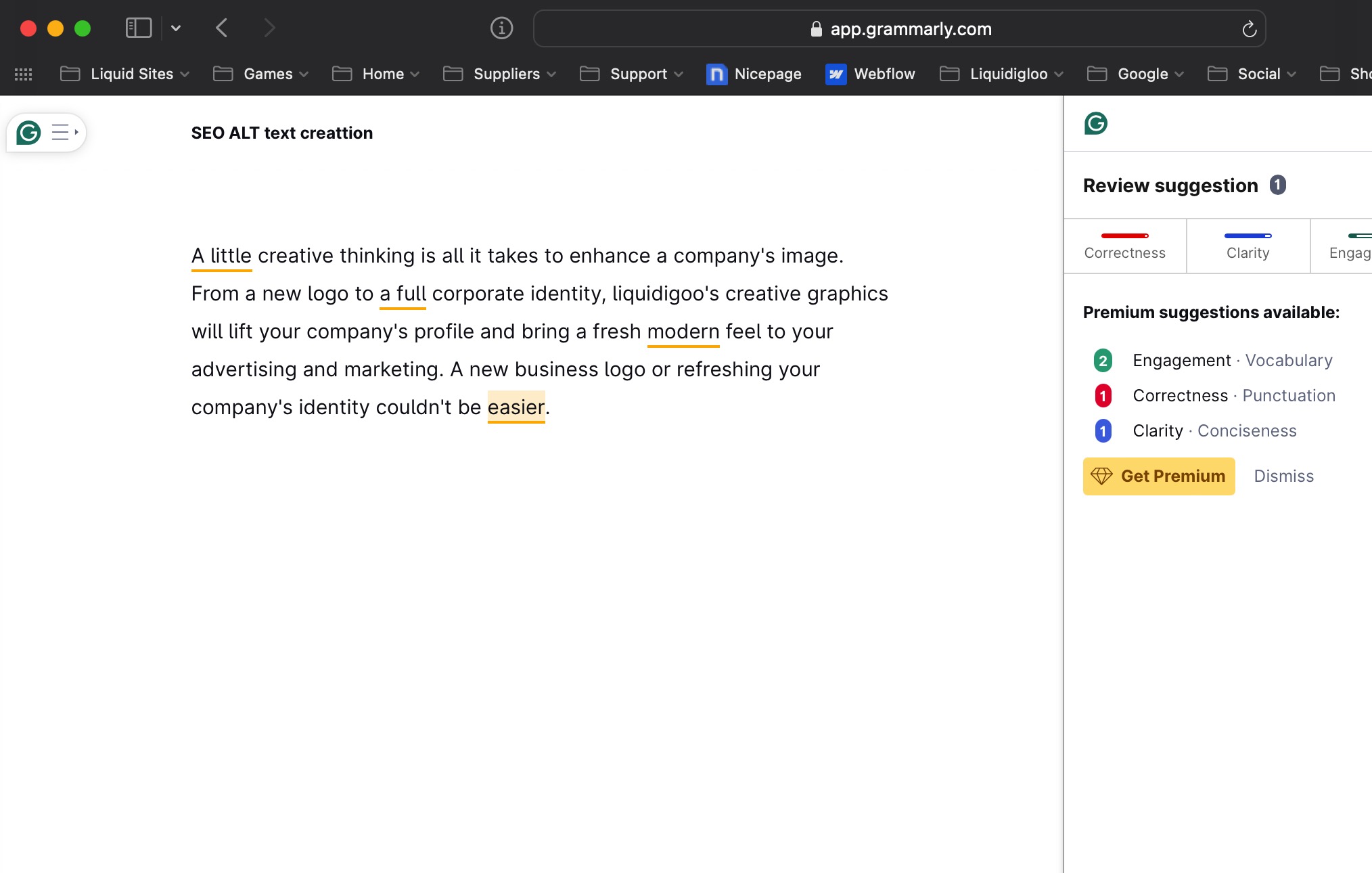 Ai text analysis for website designs, by Liquidigloo in Congleton