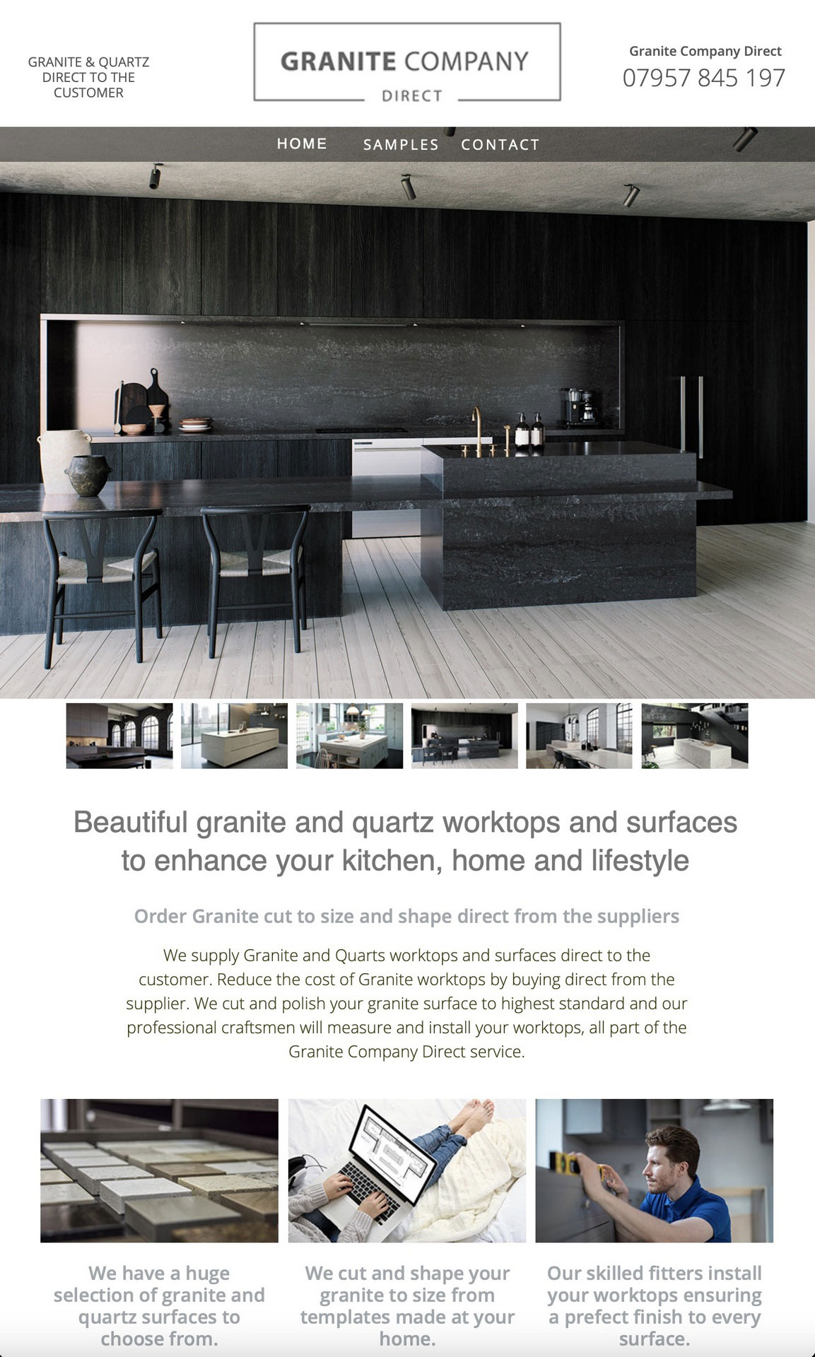 Website Design in Congleton, Cheshire for Granite Company, providing quality granite worktops in the Stoke and Cheshire area.