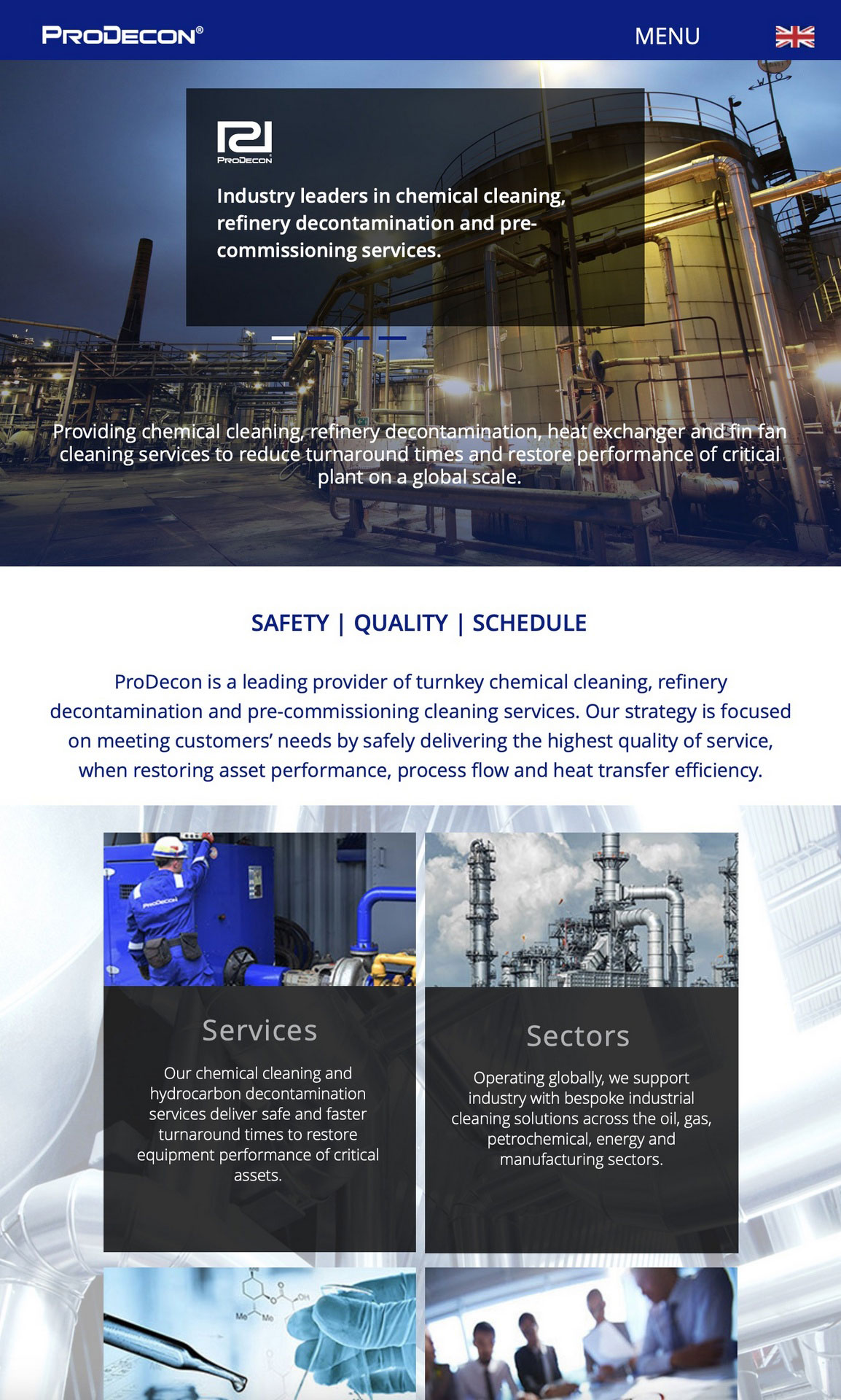 ProDecon Website Design and Development for a Company in Congleton Cheshire