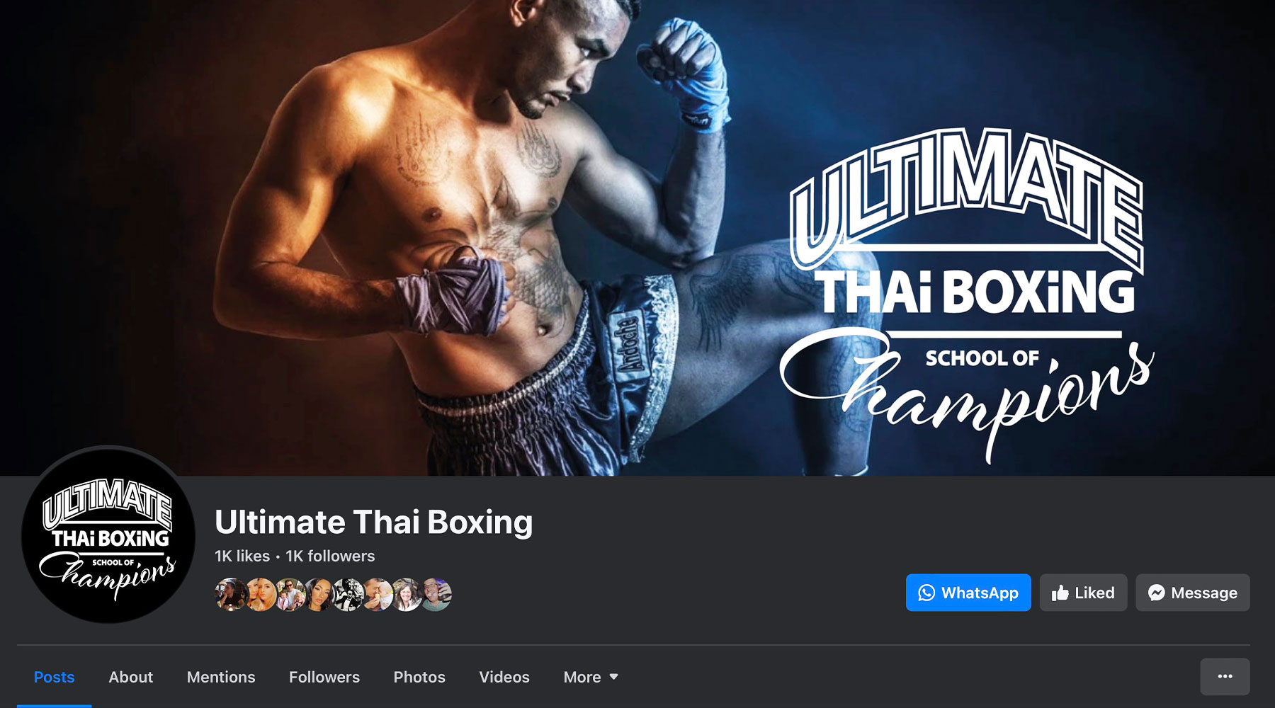 Ultimate Thai Boxing Facebook Banner Image and Logo design by Liquidigloo.